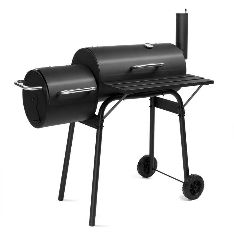 Barbecue au charbon 36,6 po avec fumoir décalé
