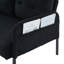 Upholstered Oversized Loveseat with Metal Legs & Side Pockets-2141293580