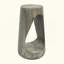 Table d'appoint d'extérieur, table de bout à conception creuse, table de tabouret de jardin de patio, table d'appoint décorative pour terrasse de balcon de plage, béton léger, texture semblable au bois-54995302