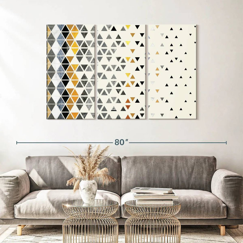 «Triangle Madness», reproduction sur toile, H 36 po x l 57 po x 1,25 po
