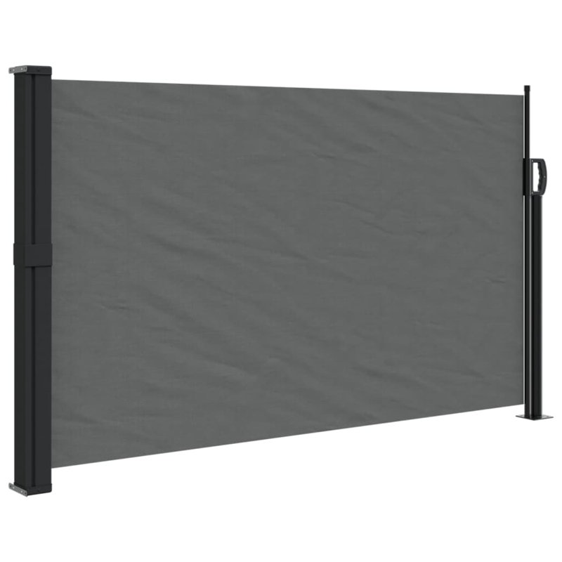 Retractable Side Awning, 120cm H x 500cm W, Anthracite