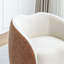 Fauteuil demi-tonneau pivotant en velours Aastha-131378998