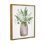«Mixed Green Leaves Botanical Bouquet Jar Cursive» par Lettered and Lined - reproduction de cadre flottante sur toile