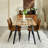 Shivani 5-Piece Modern Dining Set With Rectangular Wood Grain Table And 4 Upholstered Dining Chairs-105470483-103829952