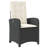 Vidaxl Patio Dining Set With Cushions Poly Rattan, Square Table-124241357-124241361-124241369