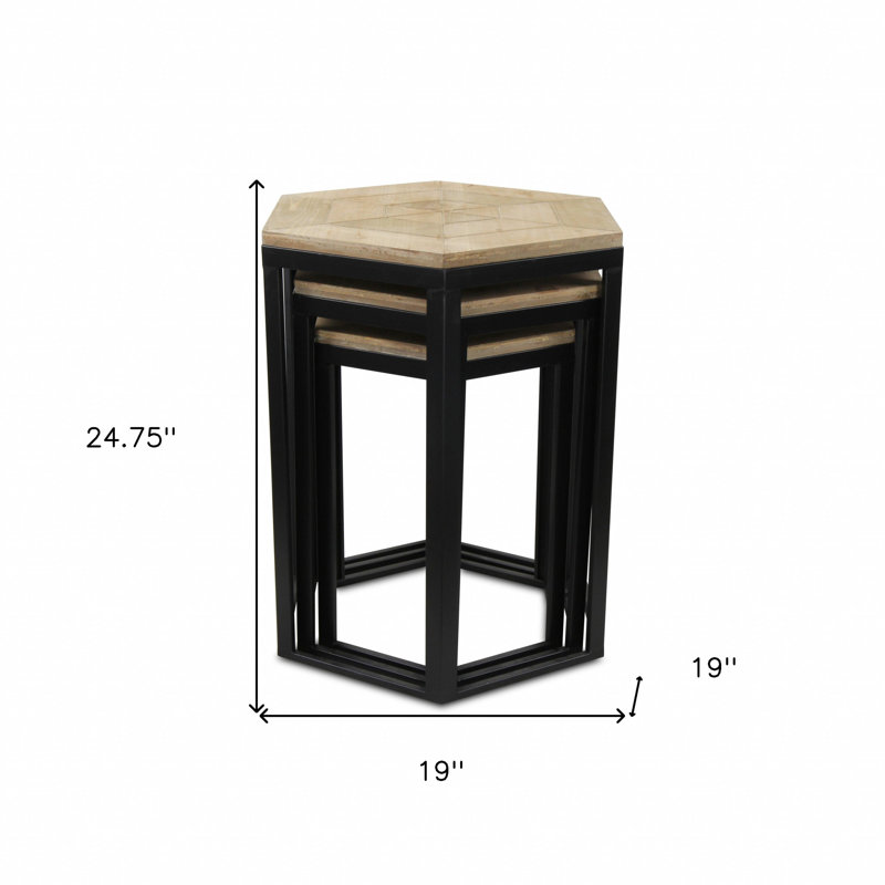 Tables gigognes en bois massif