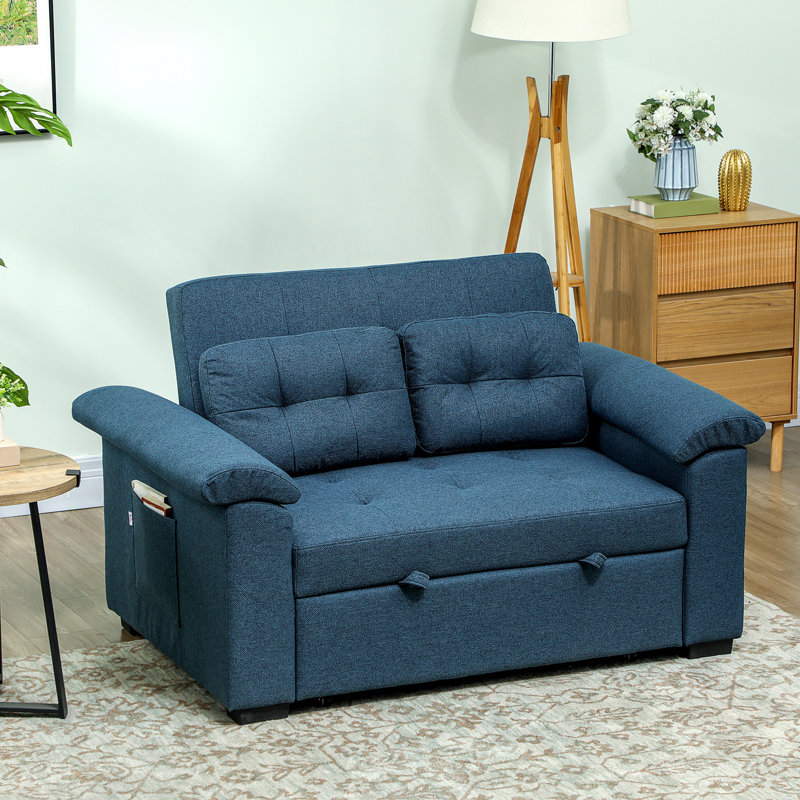 2 Seater Sofa Bed, Blue