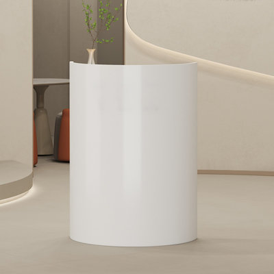 Modern Half-Circle Manufactured Wood Reception Desk