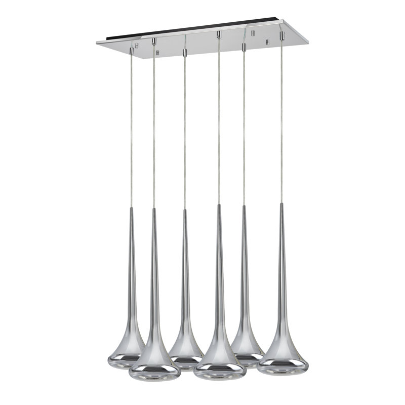 6 - Light Cluster Pendant, Chrome