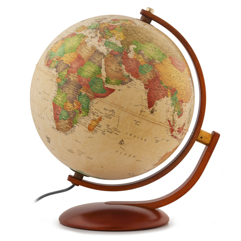 Globe de table décoratif, Brun / Antique