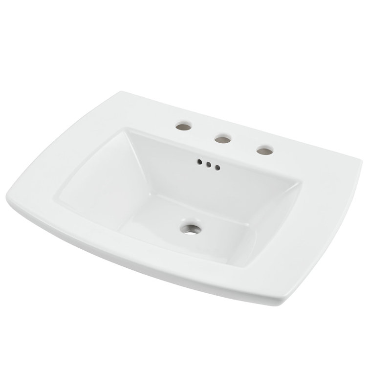 American Standard Edgemere 19.5'' White Ceramic Rectangular Bathroom Sink with Overflow