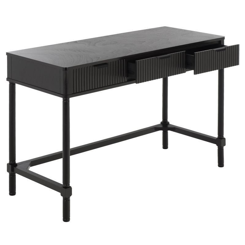 Bureau 3 tiroirs Thurston, Matte Black