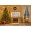 47" Large Natural Fluted Vanity Desk With Mirror & Adjustable Led Lights-792053736