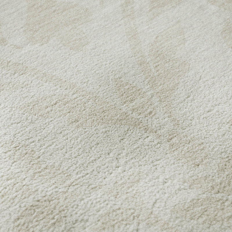 Tapis ivoire Prisco lavable à la machine de qualité supérieure, Rectangle 5 pi x 7 pi 6 po
