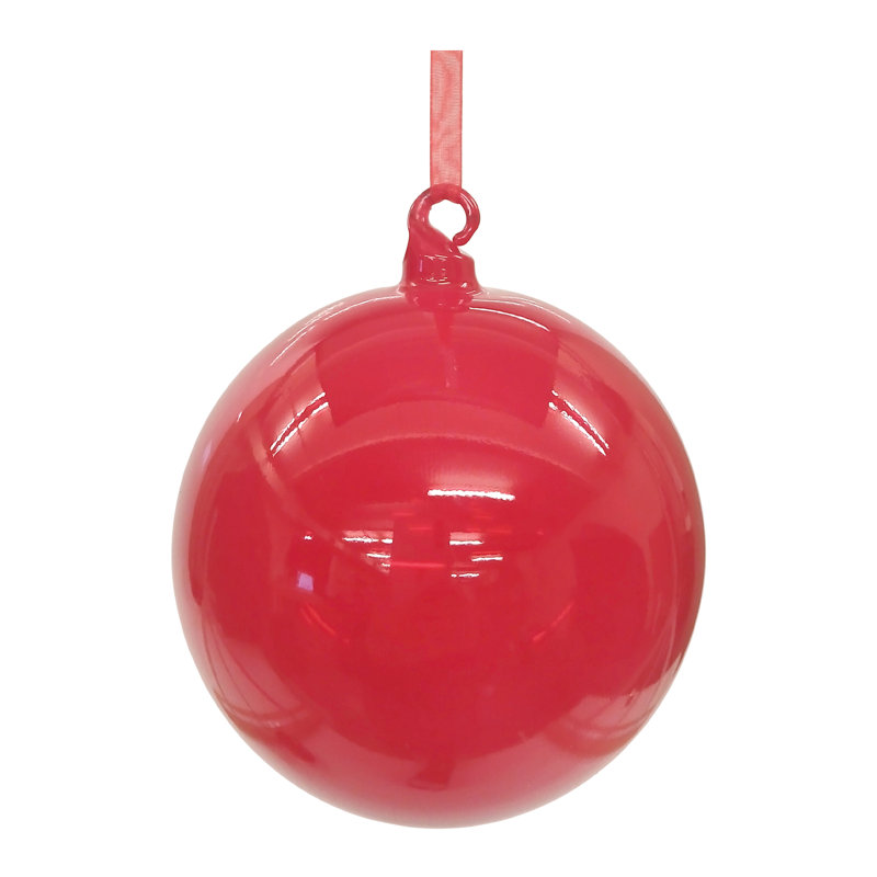 Boules en verre (ensemble de 6), Rouge