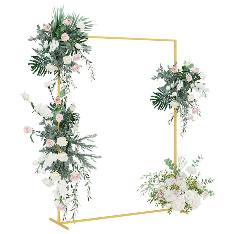 150cm W x 49.5cm D Steel Arbour in Gold