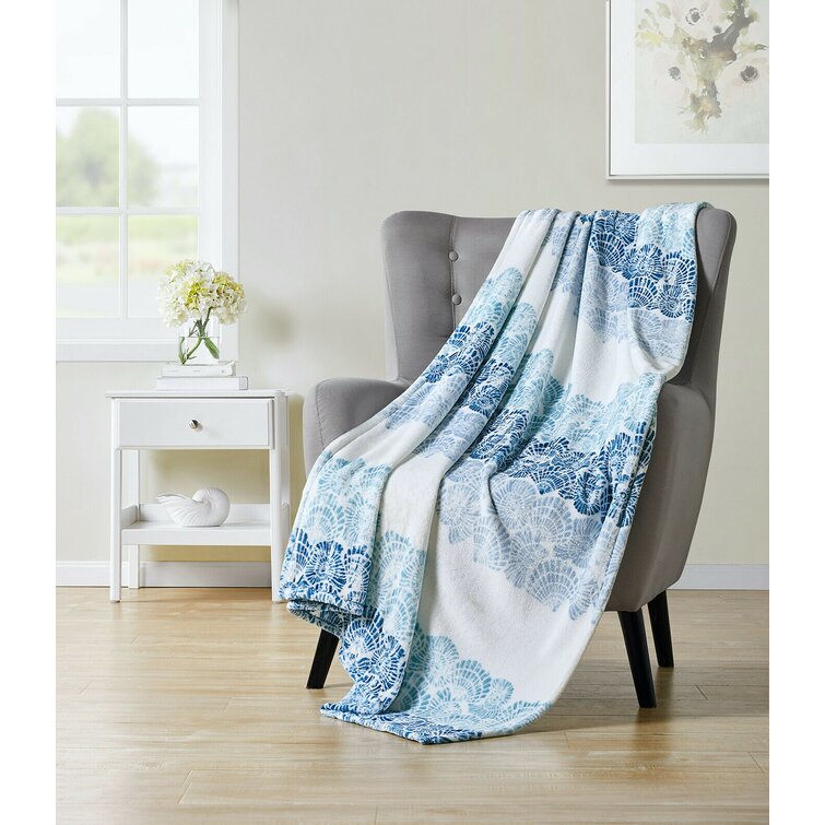 Saunderton Seashells Fleece Throw