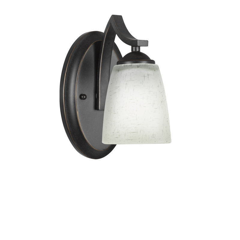 Zilo Wall Sconce, Matte Black, White