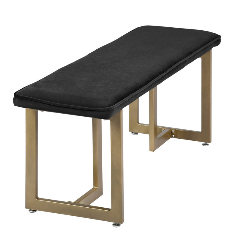 Banc avec revêtement, Noir, noir, noir, noir