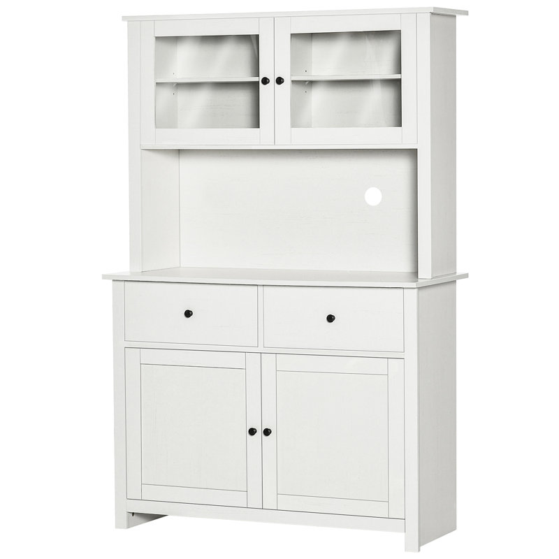 HOMCOM 63.5" Kitchen Buffet With Hutch