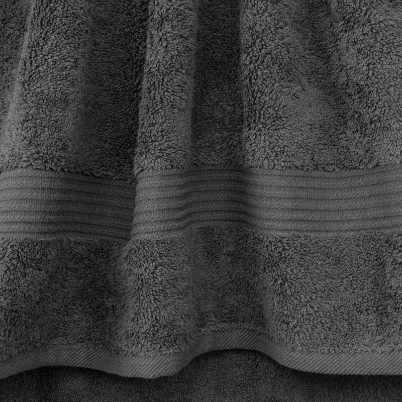 100% Cotton Turkish  Hand Towel Set, 4 Piece Soft, Absorbent Hand Face Towels, Gray