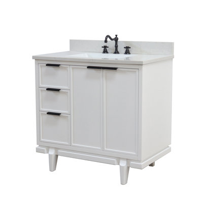 37'' Single Bathroom Vanity with Engineered Stone Top