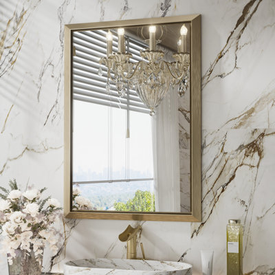 Sweeny Rectangle Shatterproof Metal Wall Mirror