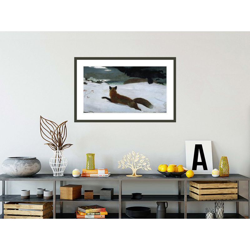 «The Fox Hunt» par Winslow Homer, impression giclée sur cadre, H 26,47 po x l 41,5 po
