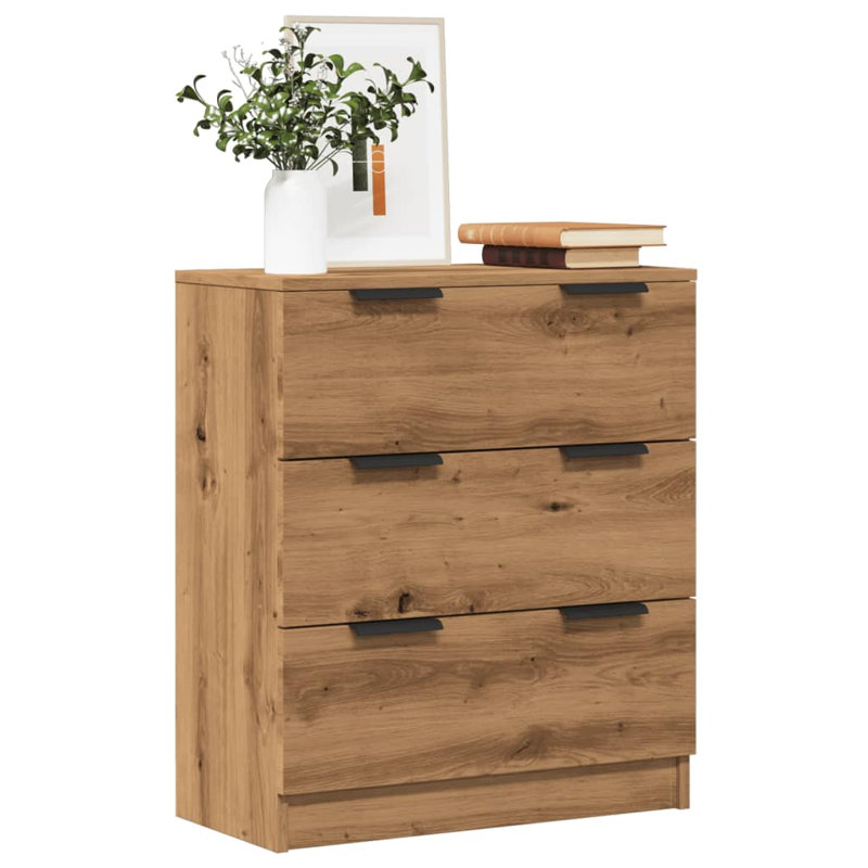 17 Stories Sideboard Engineered Wood, Artisan Oak