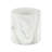 White And Gray Ceramic 41 Ounce Faux Marble Round Pot Planter