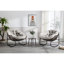 Chaise de véranda beige avec siège berçant de jardin ergonomique tissé à la main -