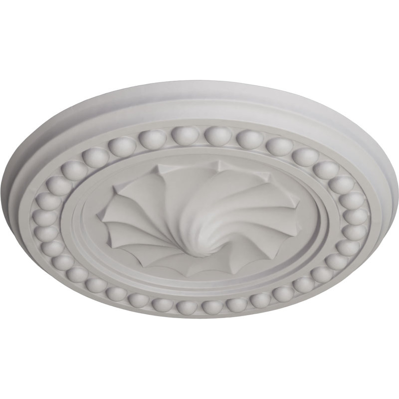 Médaillon de plafond Endurathane Foster, 15 3/4 po x P 2 po (convient aux auvents jusqu'à 9 5/8 po), fini blanc ultra pur peint à la main