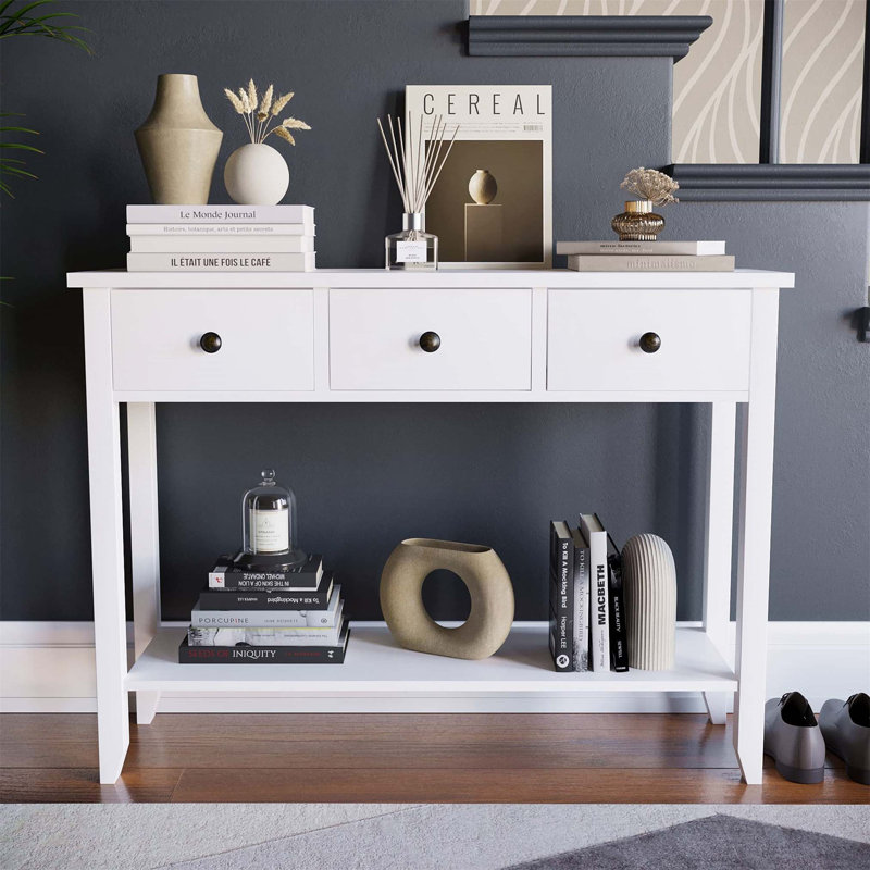 Annam Console Table, 74cm H x 100cm W x 30cm D, White