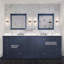 Meuble-lavabo double 84 po x P 22 po avec plateau en marbre de culture-1409869806