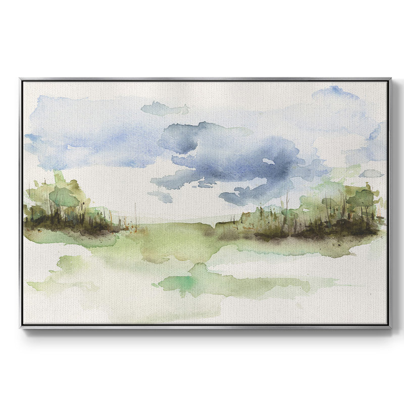 " Brush Thickets I ", 27" H x 41" W x 2" D, Silver Framed Canvas
