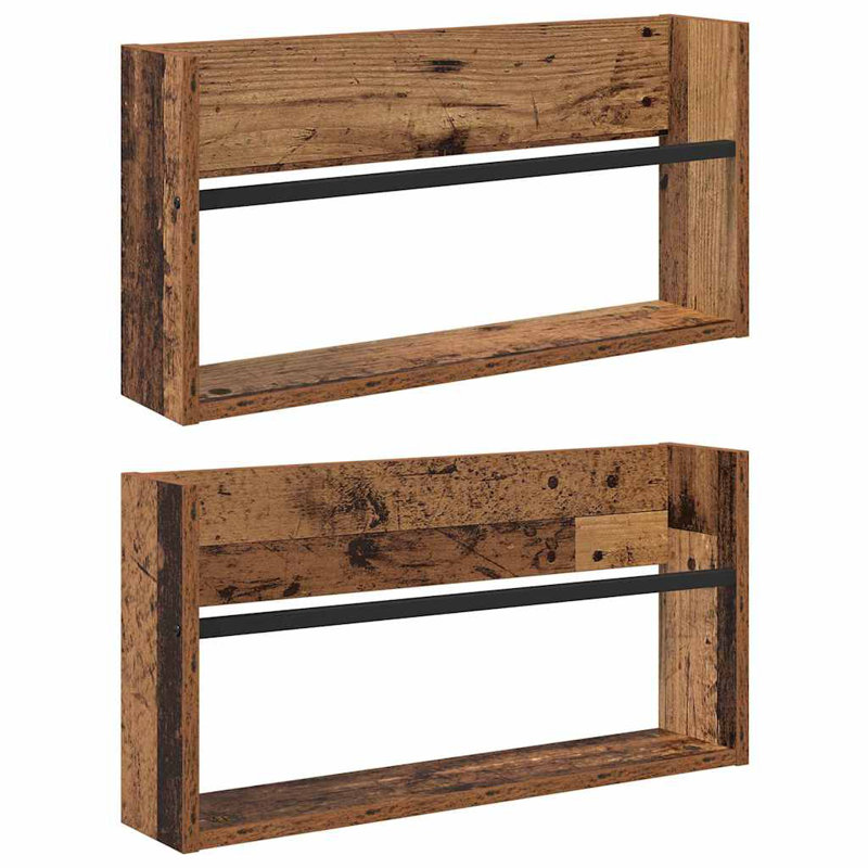 Wood Magazine Rack, Dark Brown