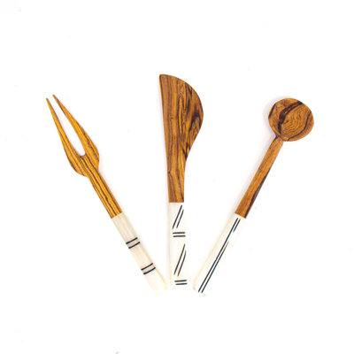 Ensemble de 3 épandeurs / fourchettes / cuillères de service Baesmarc