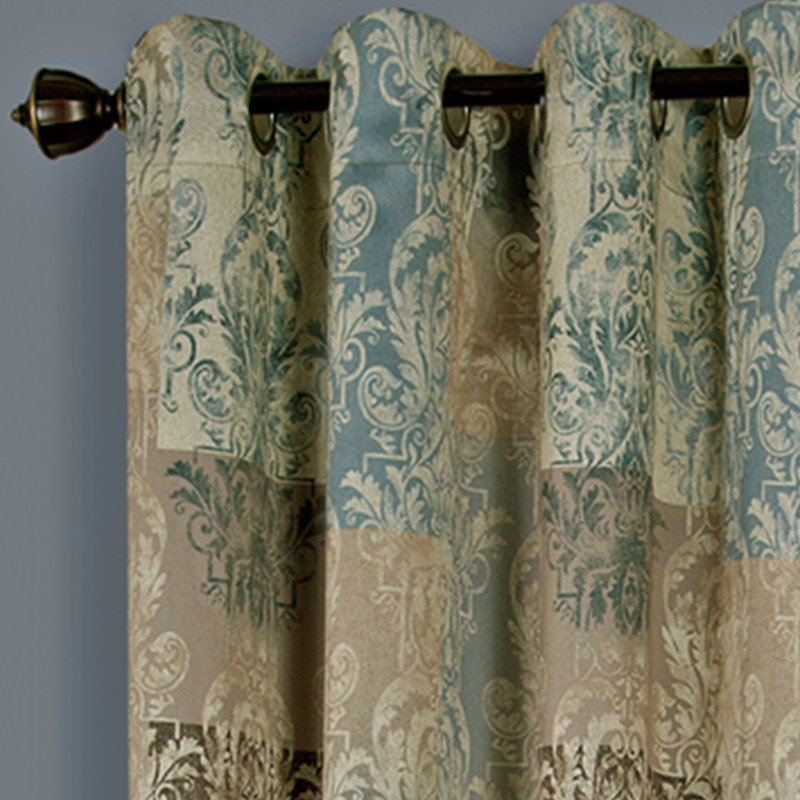 Kirschner Room Darkening Curtain Single Panel, Blue, 50" W x 84" L
