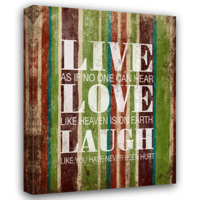 «Trinx Gray», art sur toile tendue par Jace Gallery: Live Laugh Love