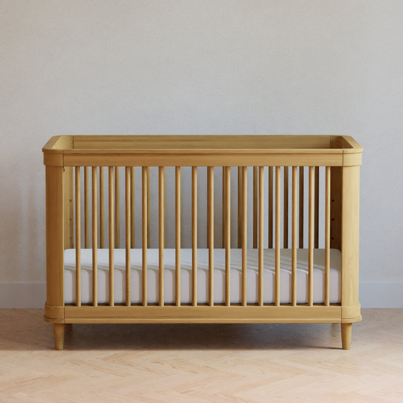 Marin with Cane 3-in-1 Convertible Crib, Honey/Honey Cane