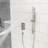 Wall Mounted Shower In Brushed Nickel 12 Inch Square - Adjustable Slide Bar, -balanced Valve & Handheld Constituent System Matter
