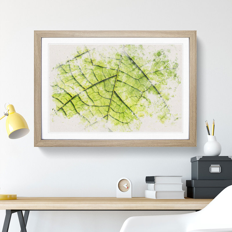Leaf Roads - Picture Frame Painting Print, 62cm H x 87cm W x 2cm D, Oak Framed