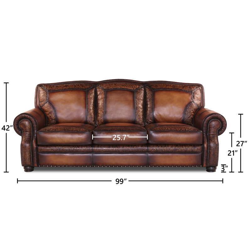 Balmoral Leather Sofa, Yes, Espresso, Ivory (Cartier)