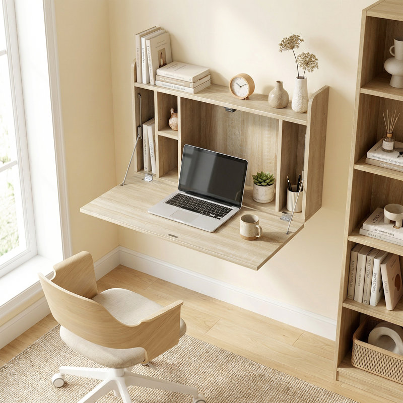 Wall Mounted Desk, Oak