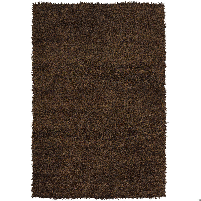 Callum Authentic Hand-Woven Handmade Copper Brown Modern Shag Polyester Area Rug