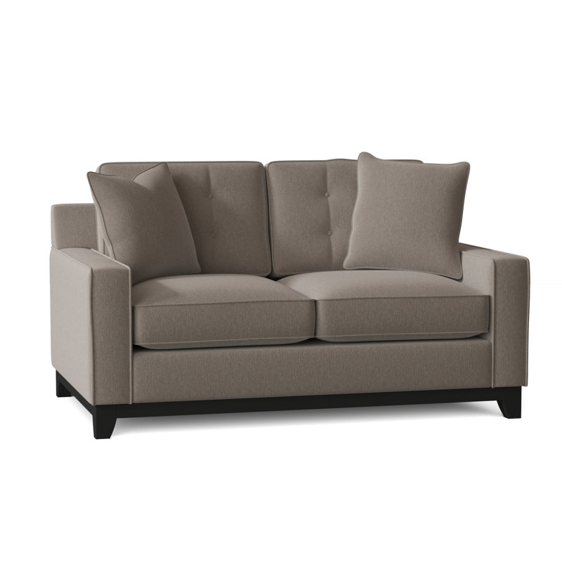Carollton Upholstered 62'' Loveseat, Heavenly Cinder Chenille