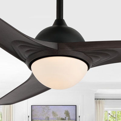 Ventilateur de plafond à 52 pales 52 po avec télécommande et ensemble d'éclairage inclus Clorice