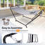92''W Outdoor Hammock With Stand And Pillow