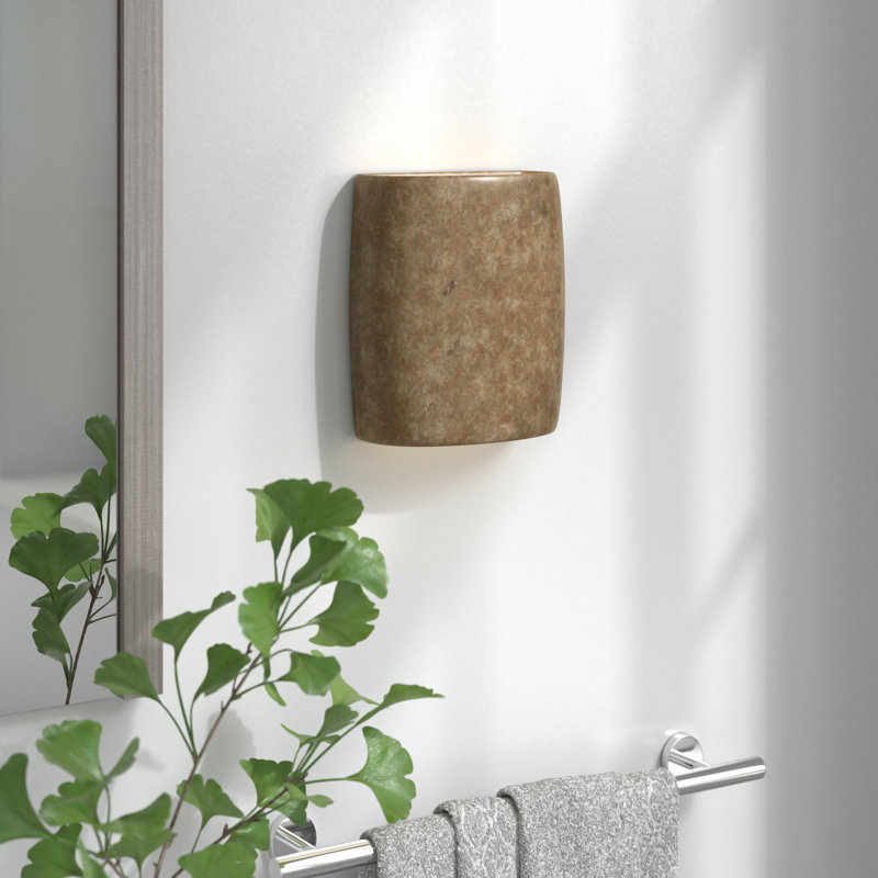 Hatcher Ceramic Flush Mounted Sconce, No, 10, White Crackle