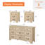 Ensemble de commode et table de chevet 2 tiroirs en bois 2 pièces pour chambre à coucher, commode minimaliste moderne, table de bout avec station de charge-1126513874